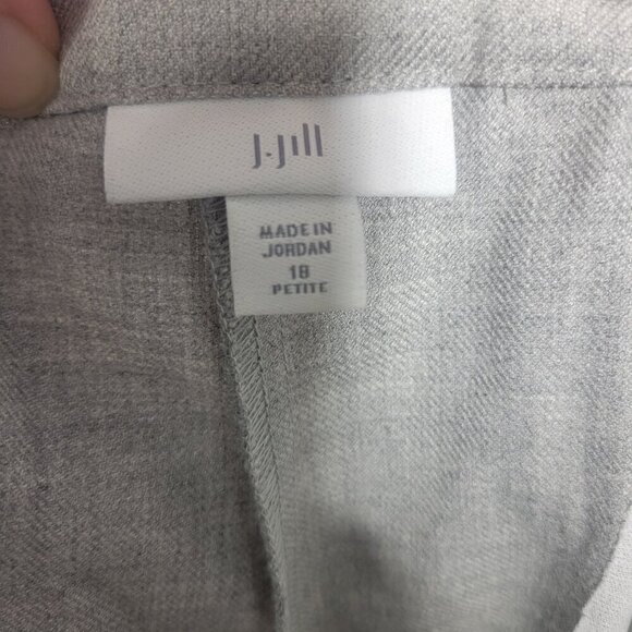 J.Jill Women's Two Toned Striped Grey Elastic Waistband Pull On Pants Size 18P - Picture 11 of 12